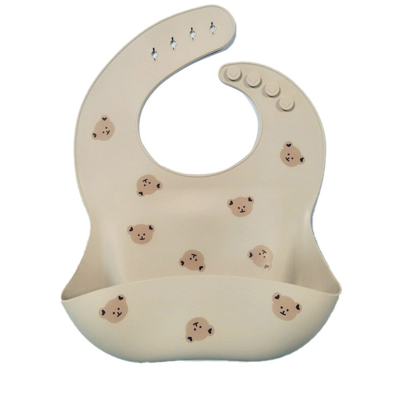 Juego de vajilla antideslizante para bebé, plato de silicona suave con ventosa, taza, baberos, cuchara y tenedor, sin BPA, 4/6/8 piezas platos platos para bebé: bear