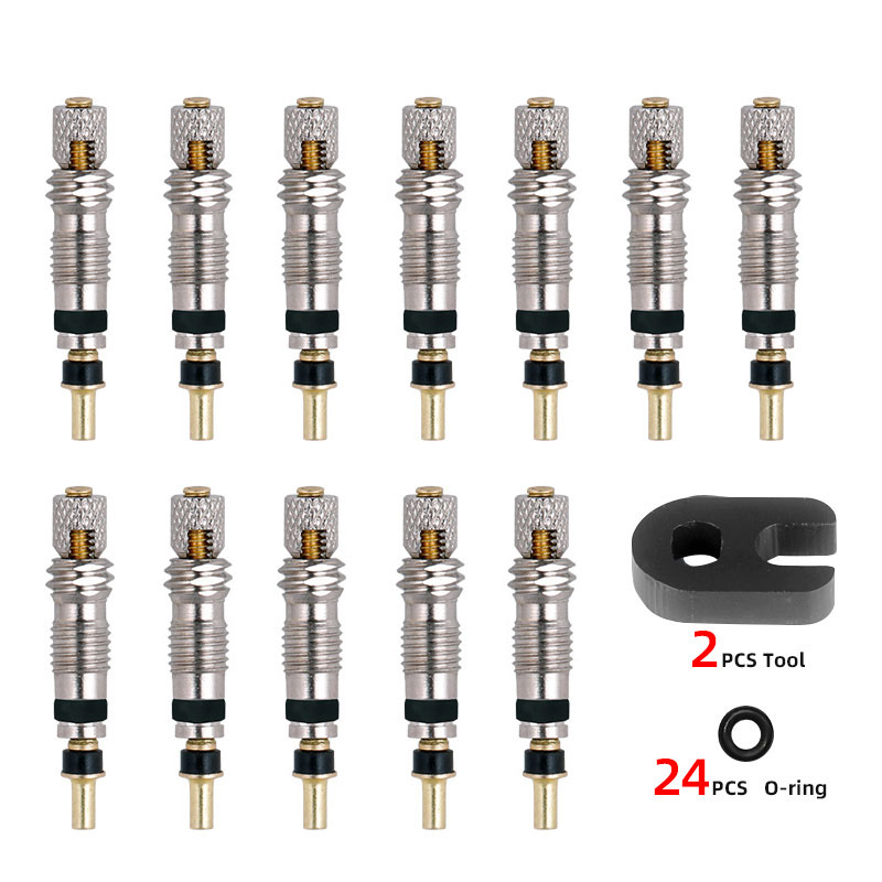 Deemount Messing Presta Ventiel 2/6/12PCS CNC-gefreesd Franse Klep MTB Racefiets FV buizen Service Onderdelen Optioneel Gereedschap: Bruin