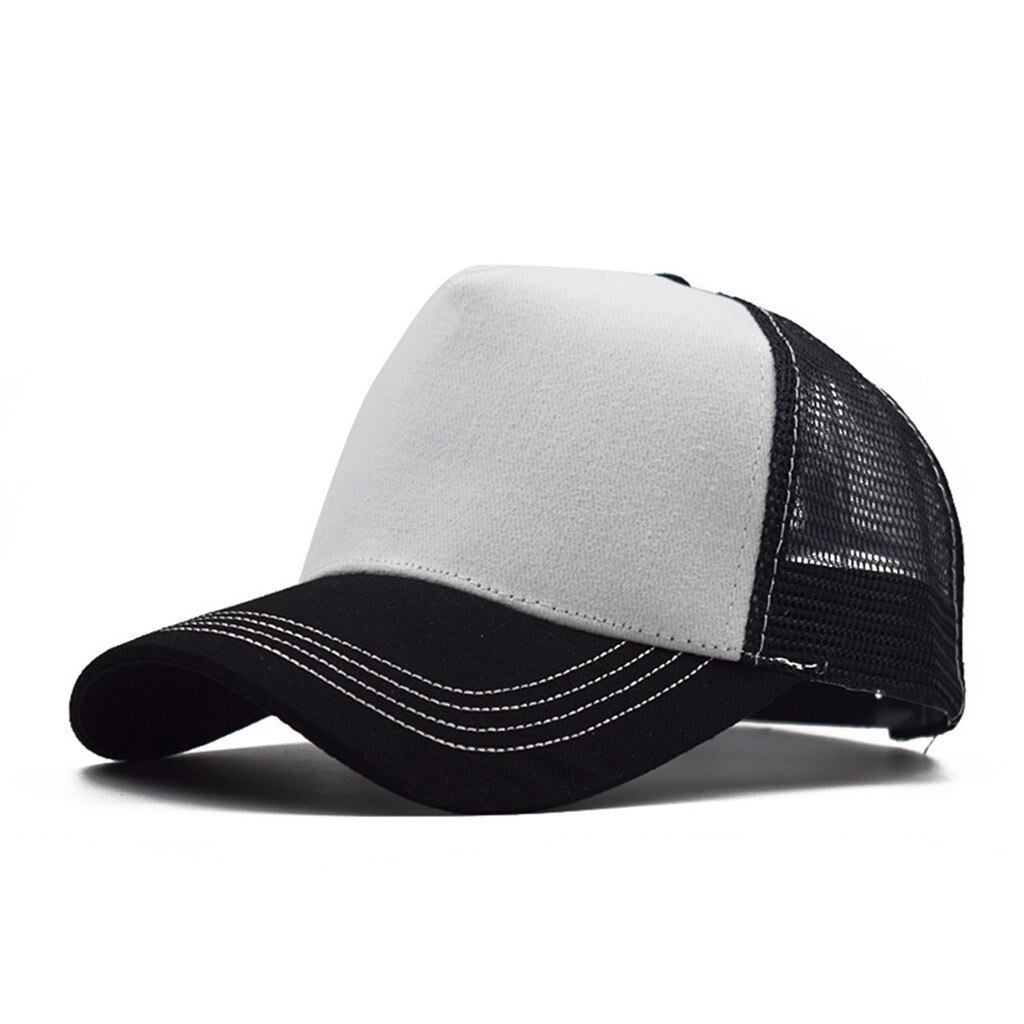 Volwassen Casual Outdoors Zonnescherm Netto Cap Tsubasa Snapback Katoen Baseball Cap Mannen Vrouwen Hip Hop Vader Mesh Hoed Trucker Snapback hoed: White