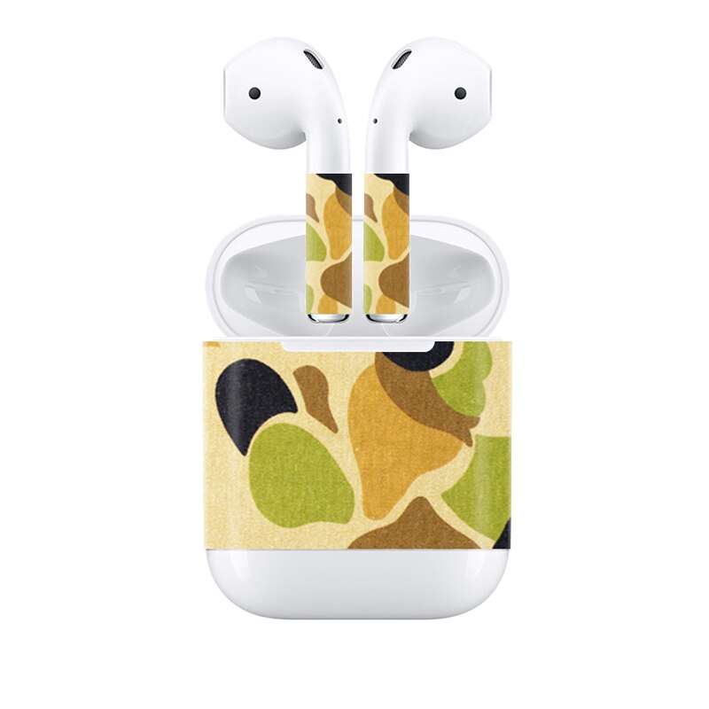 Kolorowe naklejki dla AirPods skórki naklejki wymienny samoprzylepne dekoracyjne skórka kalkomania naklejka dla Airpods winylu naklejki: 0182
