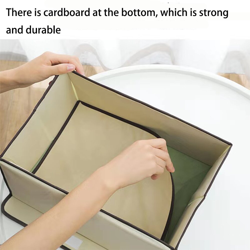 Storage Box Foldable Linen Cloth Collapsible Storage Cube Bin Storage Cube Box Fabric Storage Box Organizer Storage Bins