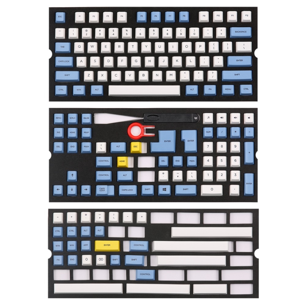 Blue sky and white cloud keycap 112/157 keys PBT Cherry Profile Dye-Sublimated MX Switch For Mechanical keyboard keycap