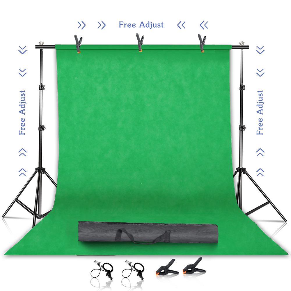 Kit de soporte de fondo de fotografía, sistema de soporte de fondos con soporte ajustable para estudio fotográfico, marco de pantalla de croma verde: royal blue / 150 * 150
