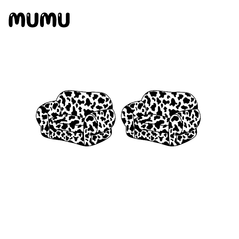 Koe Print Nageloorring Epoxyhars Sieraden Zwart Wit Acryl Oorbellen Handgemaakte Meisje: Licht Geel Kleur