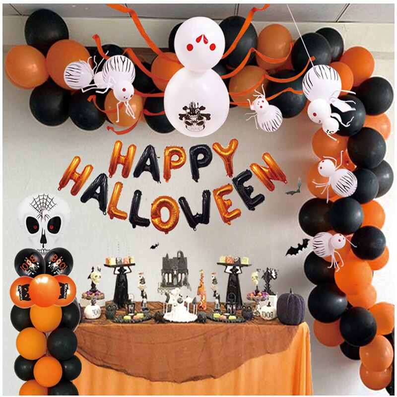 Halloween big spider balloon set cartoon inflatable haunted house bar decoration happy halloween party cool decoration balloon