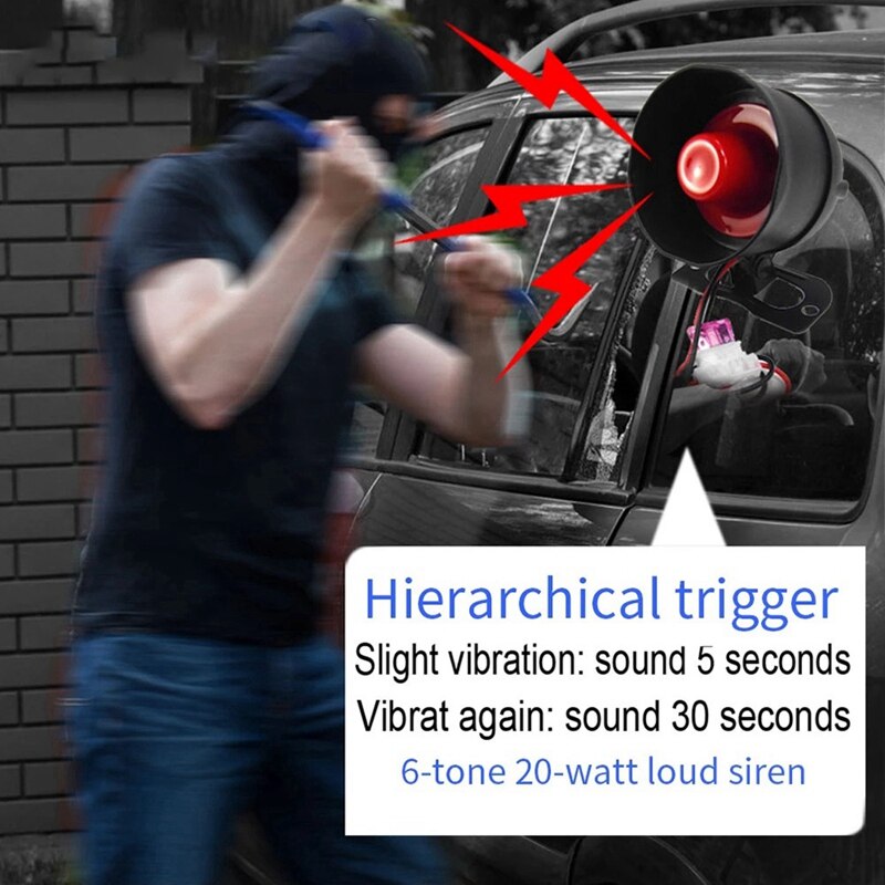 Universal Car One-Way Alarm Alarm Automatic Vibration System Car Remote Control Anti-Theft Device