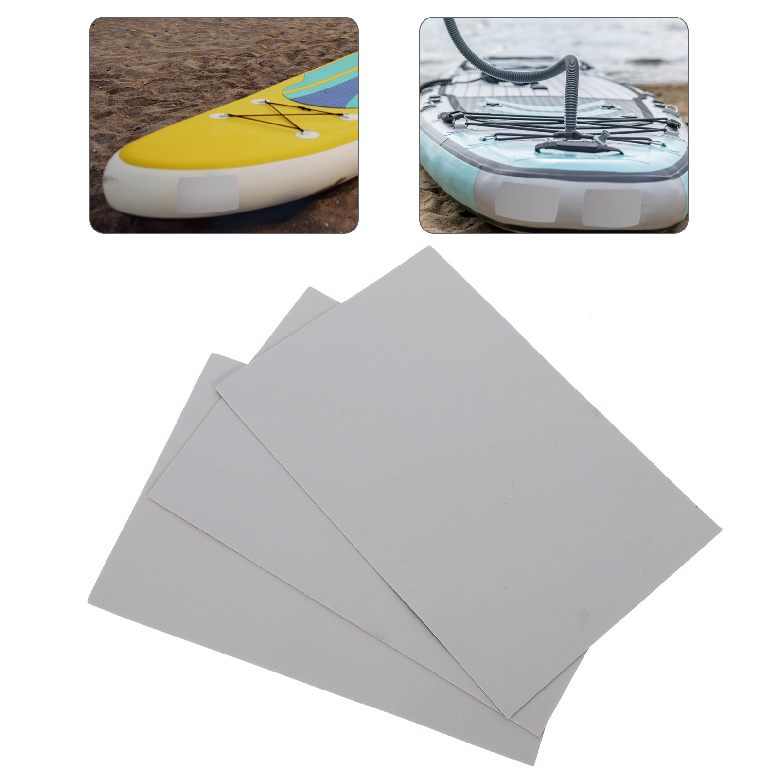 3Pcs Opblaasbare Surfplank Patch Pvc Reparatie Patch Opblaasbare Boot Patch Surfplank Reparatie Levert: Grey