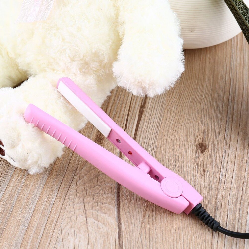 Mini Portable Electric Splint Flat Iron Ceramic Hair Curler & Straightener Hair Perming Hair Styling Appliance Hair Crimper