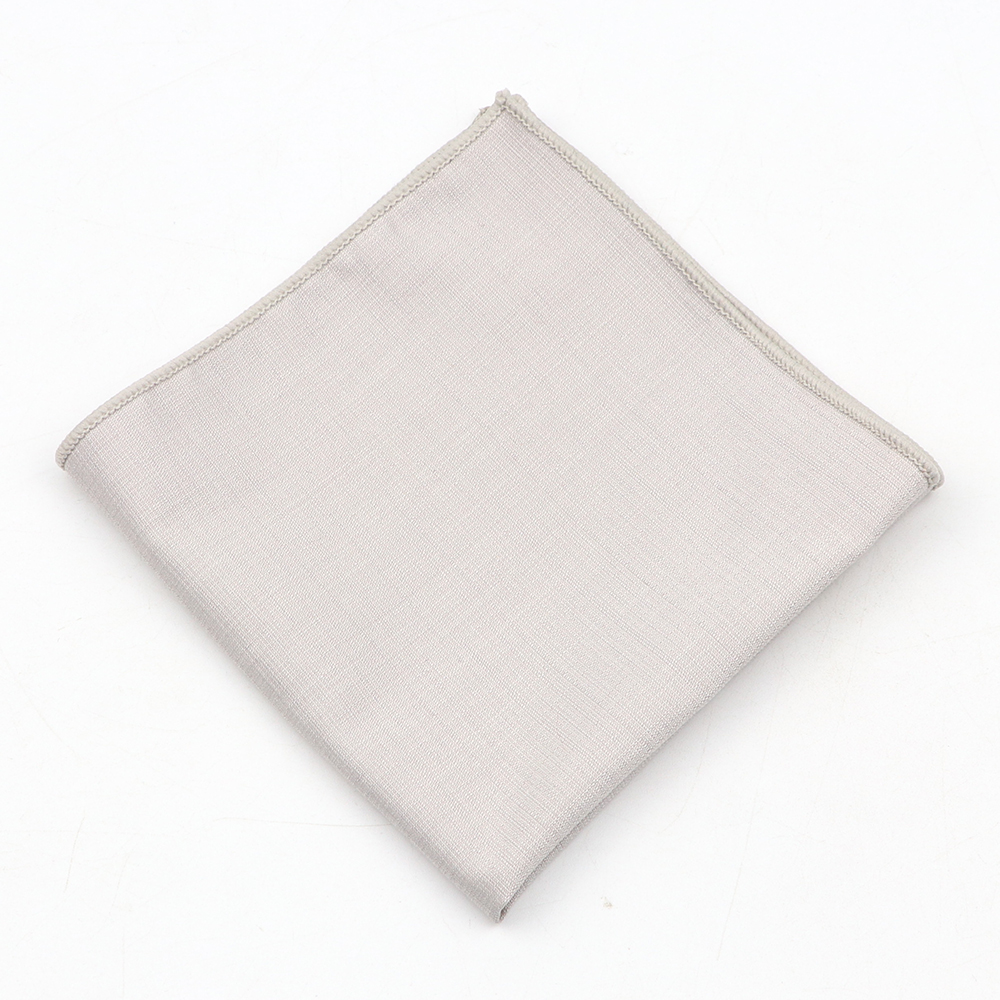 Solid Color Polyester Bamboo Fiber Handkerchiefs For Men Classic Casual Suits Pocket Square Mens Black Khaki Blue Towels: WHITE