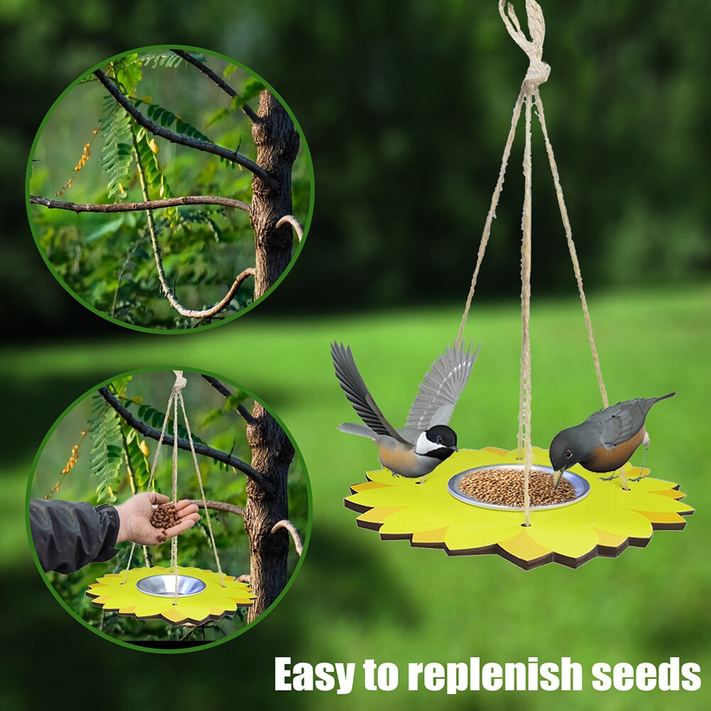 Gazebo Hanging Wild Bird Feeder Outdoor Bird Food Container With Hang Rope Bird Feeding Balcony Bird Feeder Garden Decor