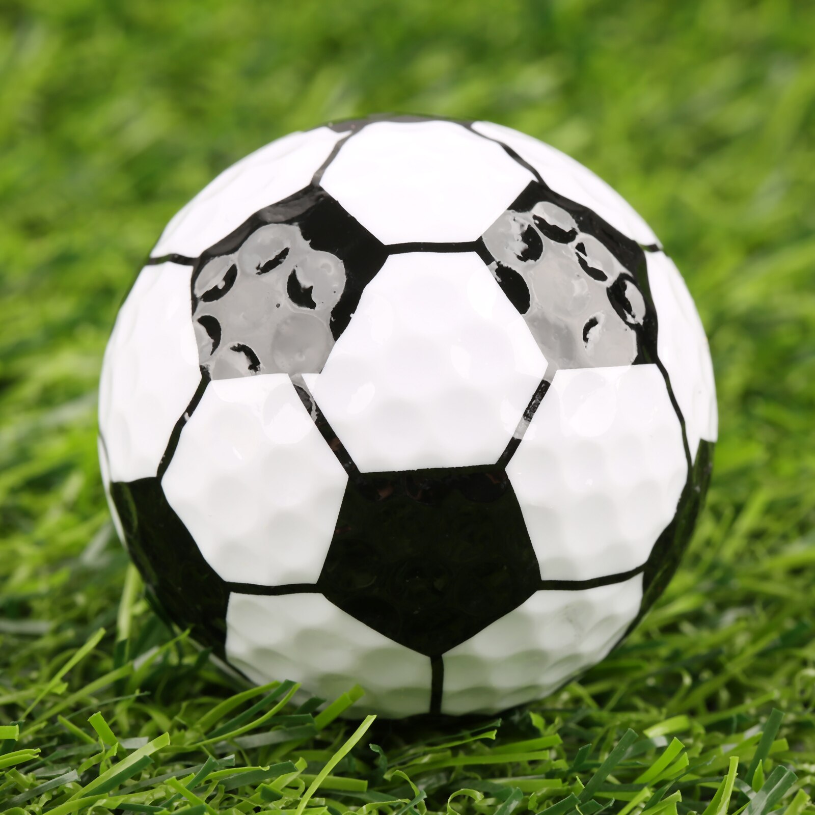 gohantee Novelty Rubber Golf Balls 6 kinds of Pattern Golf Game Balls Similar Rugby Football Sports Champion Golf Balls: Soccer