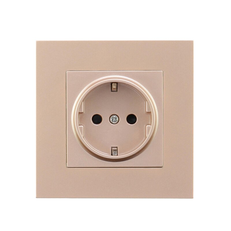 Atlectric 1 2 3 4 Gang ON/OFF EU FR Power Socket Button Power Switch 86 Type Dual Triple Quadruple Socket PC Panel With USB Port: EU socket