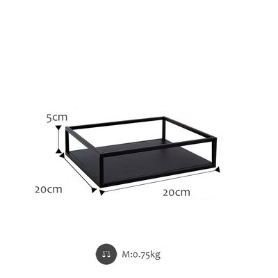 Decoration Trays Table Storage Plate Black for Home Decoration Coffee Trays Dessert Pallet Food Saucer 10/20/30cm Dessert Tray: square