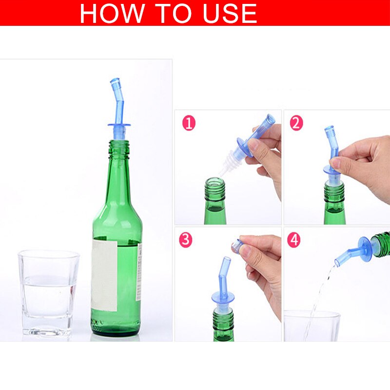 4 Stks/partij Wijn Pourers Quick Beluchten Olie Wijn Fles Schenker Tuit Stopper Dispenser Drank Flow Olijfolie Giet Set