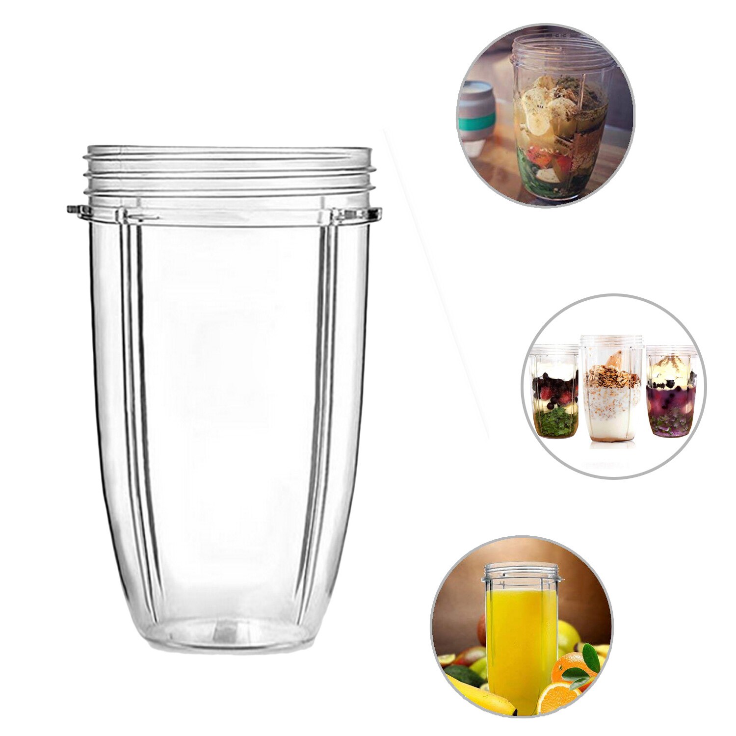 Behogar 8 stk blender reservedele tilbehørssæt med kopper låg ring pakninger håndtag til nutribullet 600w