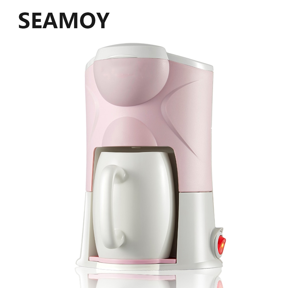 Seamoy 220V/300W Automatic One Cup Drip Coffee Machine Dripping Coffee Maker Tea / Milk-tea Famiy Cafe American Machine