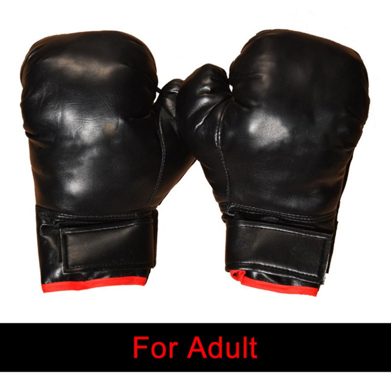 Children's Boxing Gloves Adult fitness boxing gloves Fighting training gloves Sanda Muay Thai boxing gloves: Adult Black