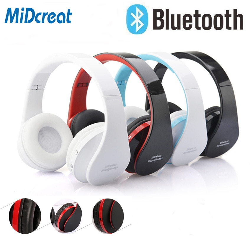 MidCreat 8252 sans fil Bluetooth casque pliable casque Bluetooth écouteurs réduction du bruit avec micro pour la musique de sport