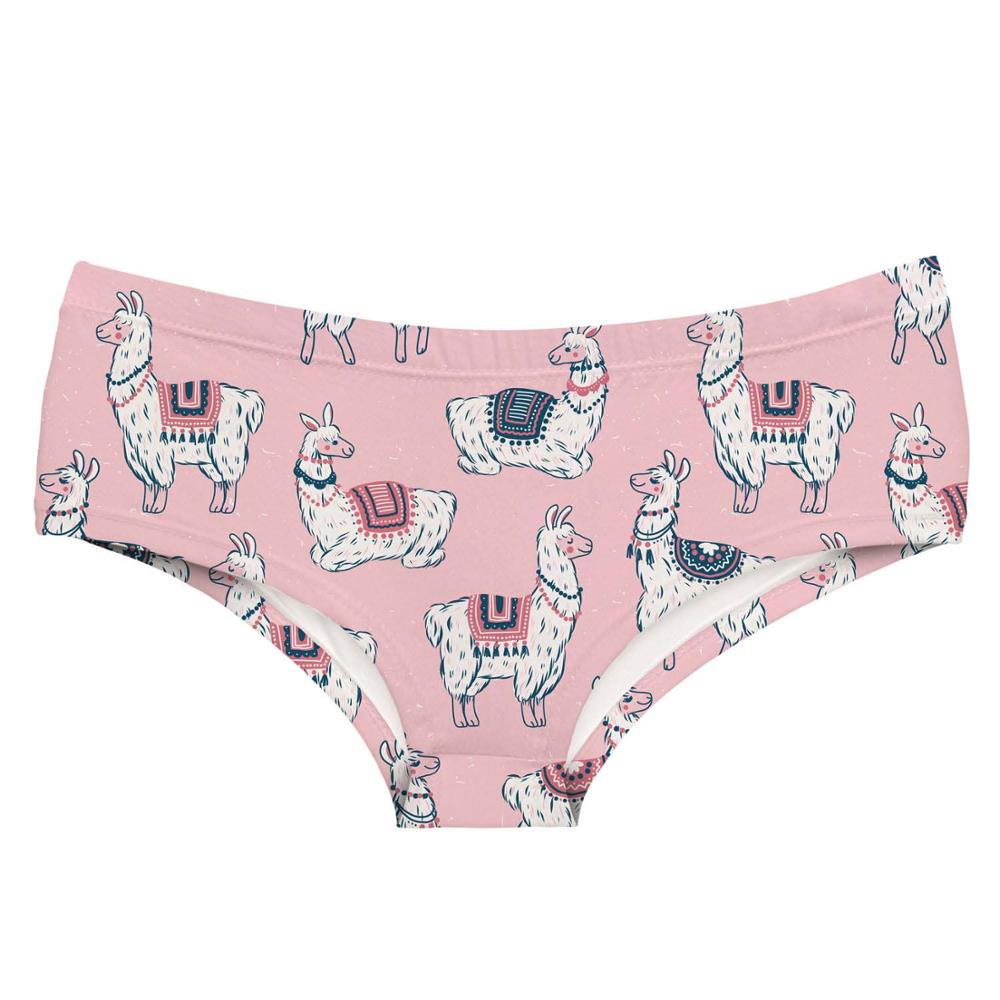 Mary sort pige trusser polyester print medium talje trusser til damer alpaca dyr frugt kvinder sorte ord undertøj: Billede 10