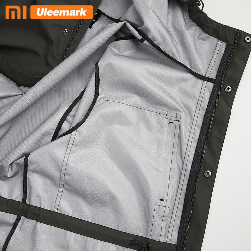 Chaqueta impermeable ligera para hombre Xiaomi, rompevientos para senderismo al aire libre, impermeable largo con capucha, Uleemark