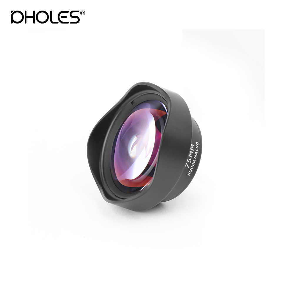 Pholes Lens 75 Mm Mobiele Macro Lens Telefoon Camera Macro Lens Voor Iphone Xs Max Xr X 8 7 S9 s8 S7 Externe Lens Tele