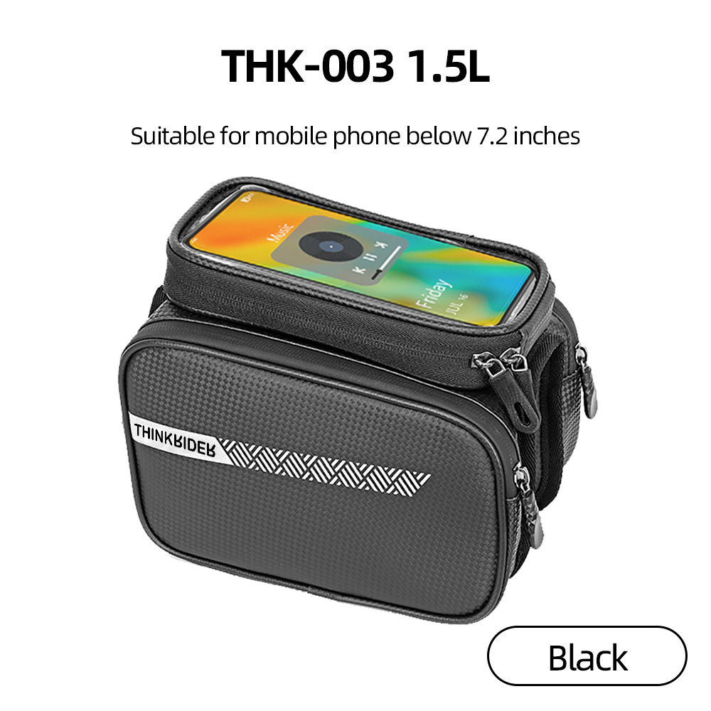 ThinkRider Fahrrad Tasche 2L Rahmen Vorne Rohr Radfahren Tasche Fahrrad Wasserdichte Telefon fallen Halfter 7 Zoll Touchscreen Tasche Zubehör: Weiß