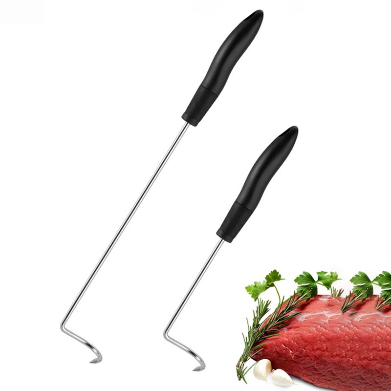 2 sett grisehale mat turner svømmeføtter kroker-alternativ til tang, bbq grille spatel grillgaffel erstatning ristebørste