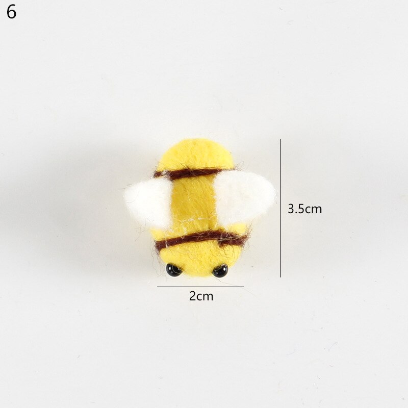 Kit de lana de fieltro para artesanías, Mini animales de zanahorias, broches decorativos para niños, de Navidad, accesorios de decoración de cinta para el pelo para niños: 6
