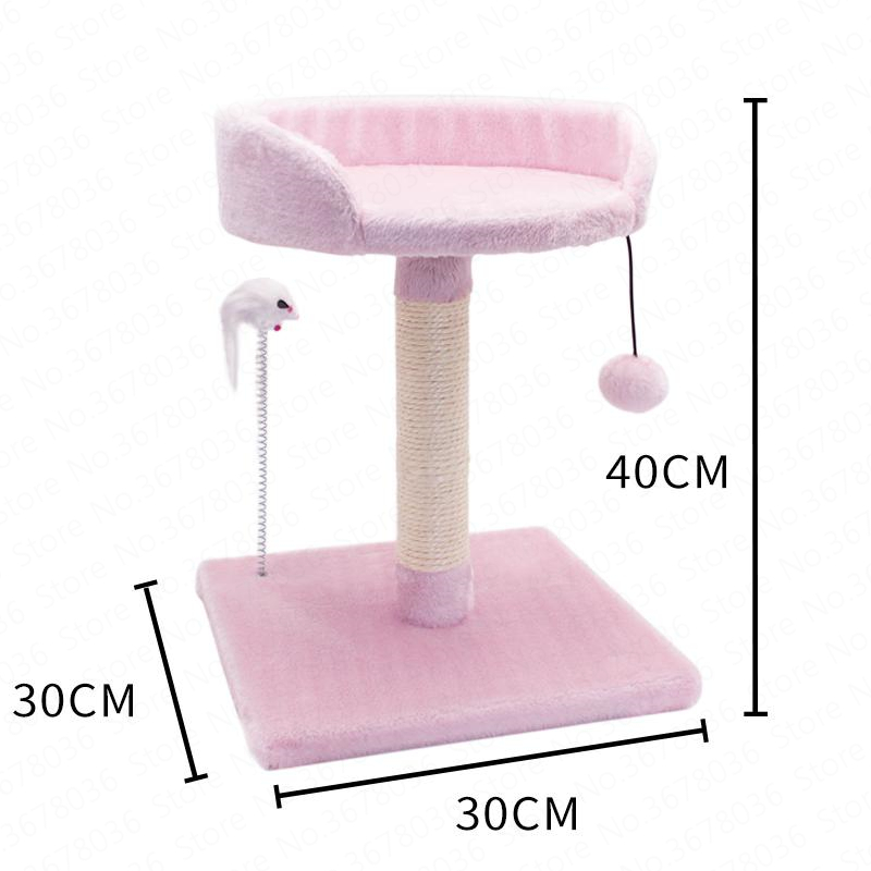 Cat climbing frame grabbing cat tree nest one cat grab column climbing frame small cat jumping platform with nest