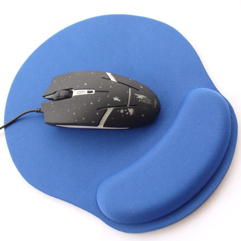 Tapis de souris ergonomique avec repose-poignet en Gel, Base antidérapante en caoutchouc, adapté à la frappe au bureau et au soulagement de la douleur: 03