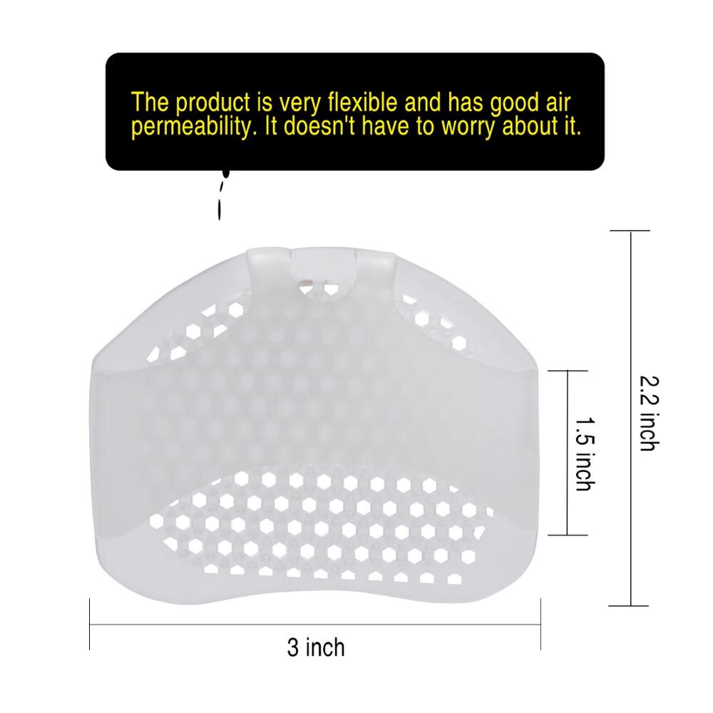 1Pair Silicone Toe Separator Pain Relief Cushion Soft Gel Forefoot Pads Invisible Shoes Slip Resistant Insole Foot Care Pedicure