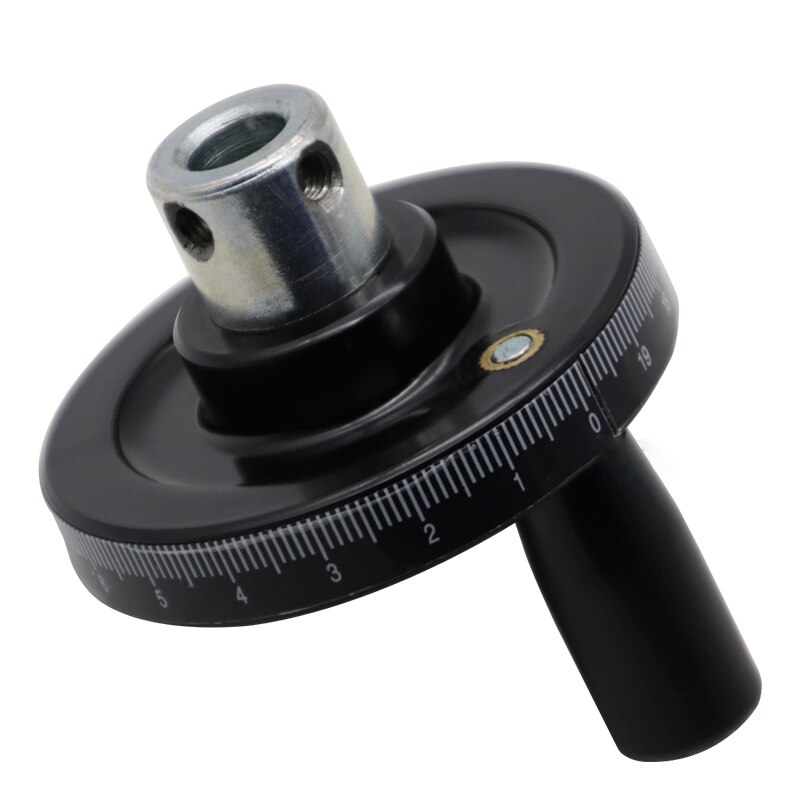 63mm Hand Wheel with Bakelite Handle, Dual Scales Revolving Handle Hand Wheel for Milling Machine, Lathes, Grinders