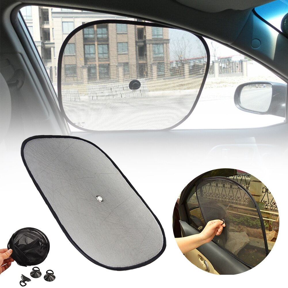 44x36 cm Car Front Rear Window Sun Shade Suction Cup Sun Protection Mesh Side Window Car Sunshade Universal