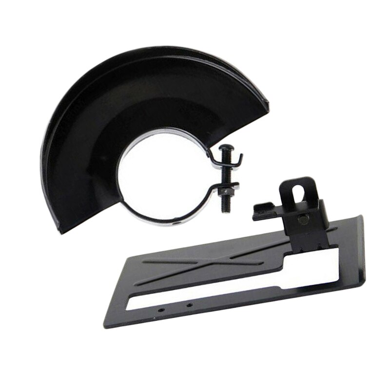 Sort skæremaskine base hjul beskyttelsesbeskyttelse dæksel holder støtte til vinkelsliber justerbar jern base elværktøj