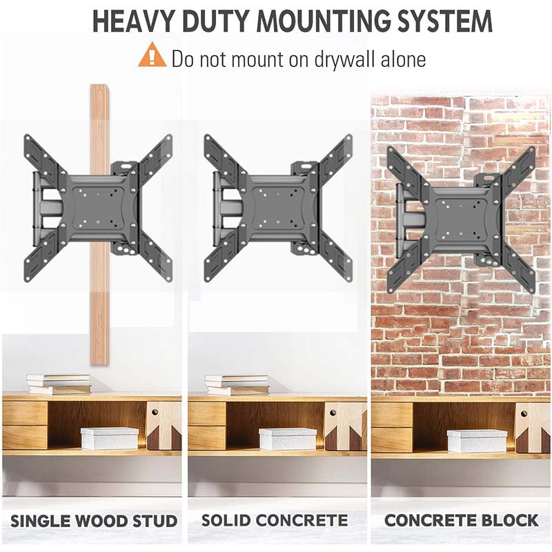 Tv Mounts Beugel Voor 23-55 Inch Flat Screen Tv 'S Tot 88lbs, full Motion Tv Wall Mount Swivel Scharnierende Fit Maxvesa 400x400mm