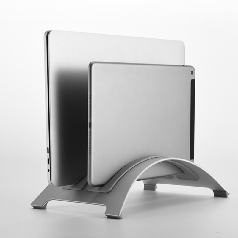 Aluminum Laptop Dual-Use Vertical Stand for Pro Notebook, Tablet Dual-Use Vertical Storage Stand