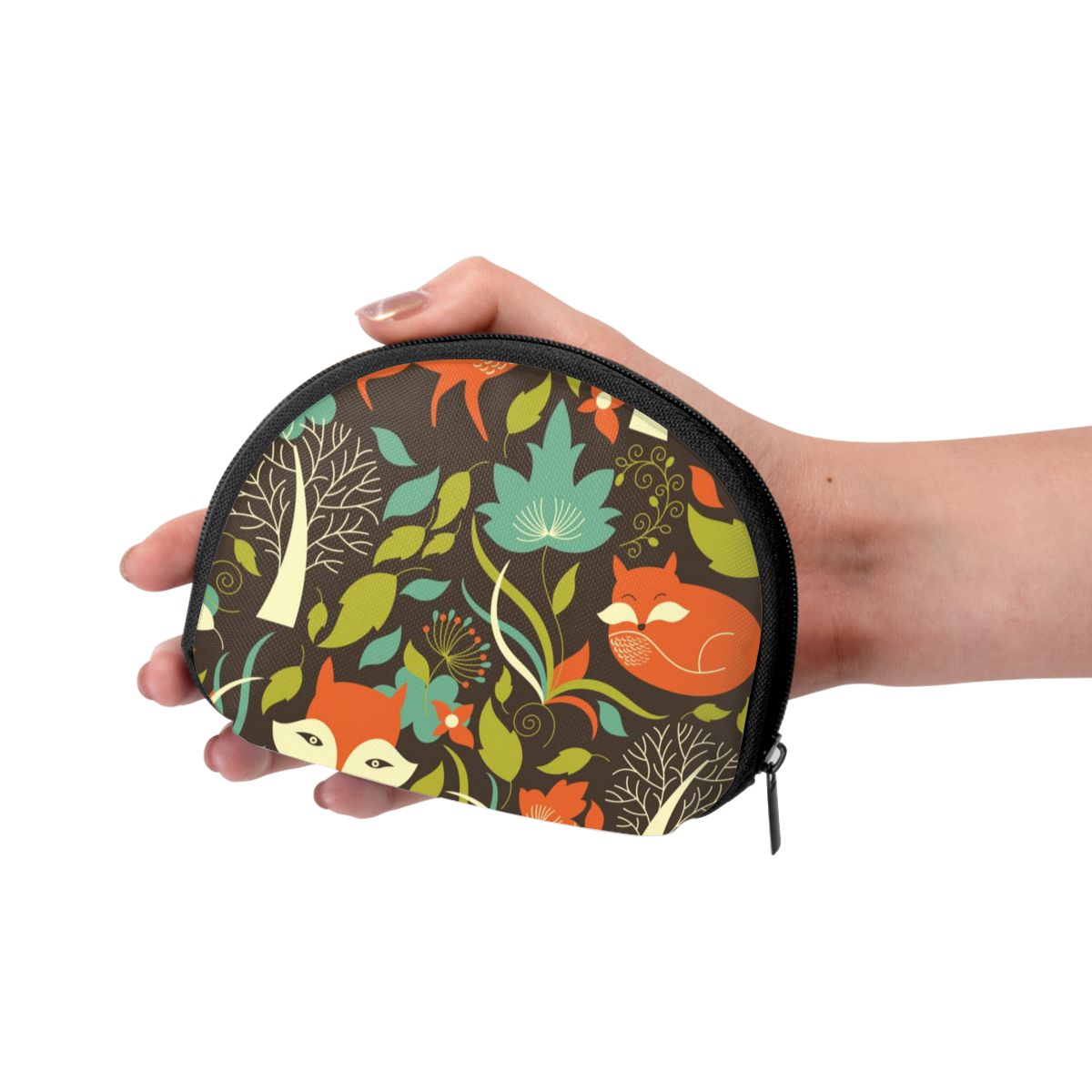 Kvinders pung kort kvinder pung pung punge til kvinde kortholder lille dame pung kvindelig jungle ræv søde planter