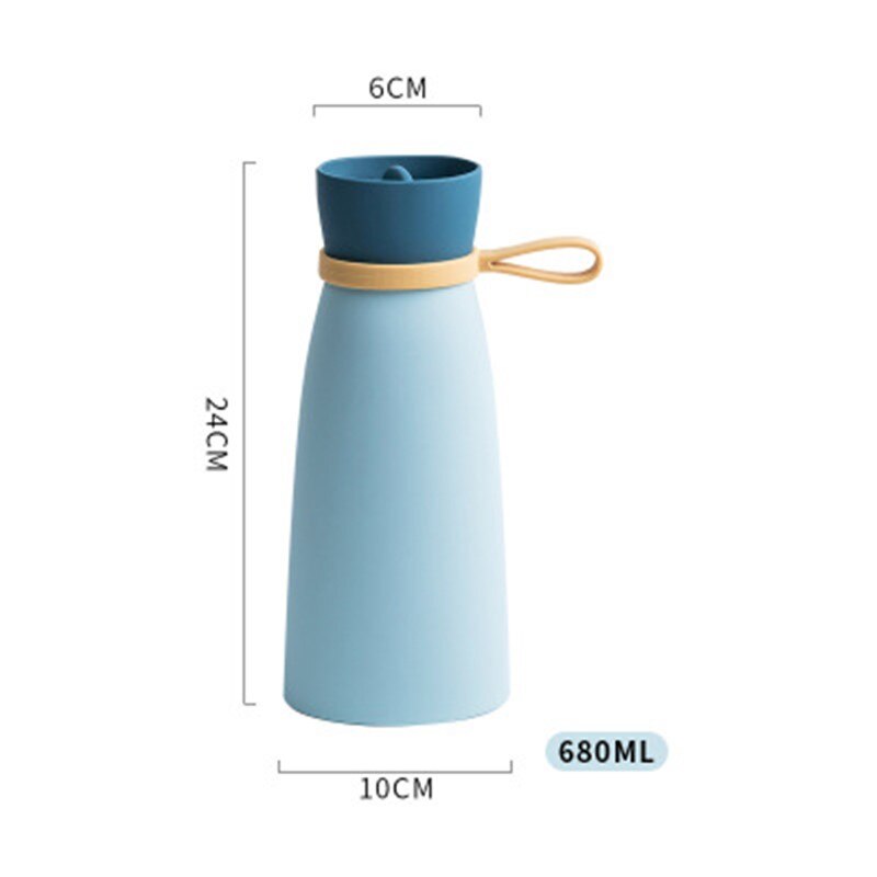 Bolsa de mano de silicona para calentar agua JO LIFE, portátil para calentar macarrón en microondas, bolsas de agua para pies: Blue-M