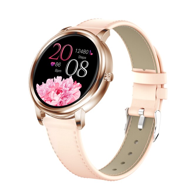 Smart Uhr Frauen LW07 Smartwatch Rose Gold Fitness Armband Voller Touch IP67 Wasserdicht für Damen Mädchen H8 Pro MK20 ZL13: Pink MK20