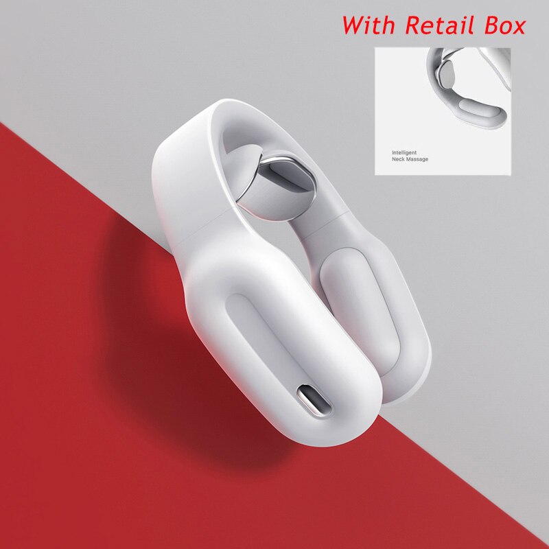 Remote Smart Neck and Shoulder Massager Electric Pain Relief Tool Health Care Relaxation Cervical Vertebra Physiotherapy: Neck Massage White
