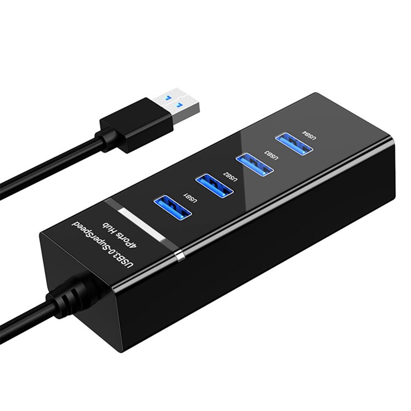 Ultra-High-Speed Draagbare Usb 3.0 Hub, 4-Poort Hub Data Synchronisatie Adapter, voor Notebook Computers