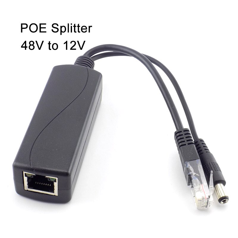 48V Naar 12V Poe Splitter Connector Poe Power Adapter Injector Switch Voor Ip Camera Wifi Kabel Muur Us/Eu Plug