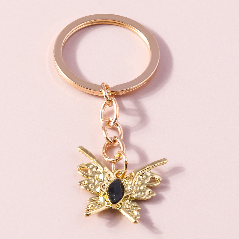 Bella cristallo ciliegia portachiavi strass portachiavi pendenti per le donne ragazze borsetta arredamento incantesimi gioielli fai da te regali: Avorio