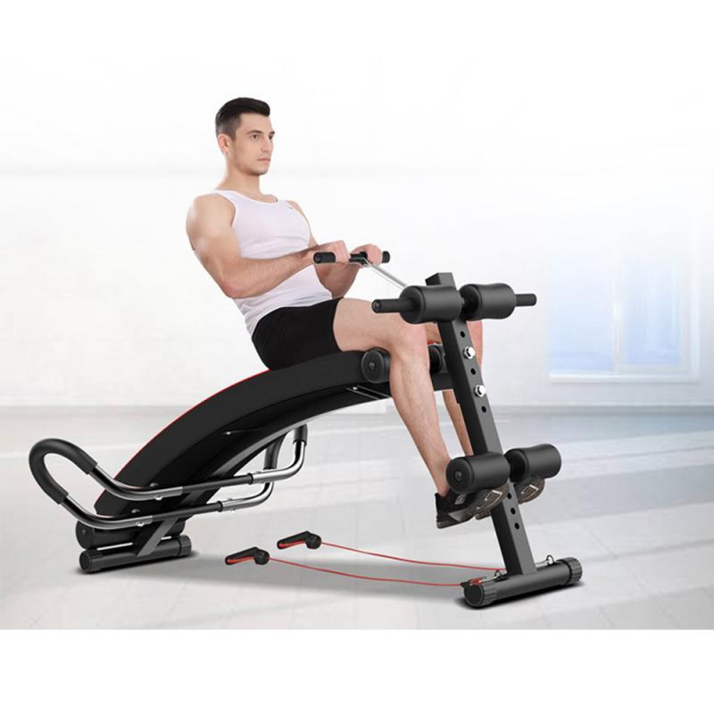 Sit-ups Supine Board Home Fitness Multi-function Load 200kg + Two Training Ropes Sit-ups Auxiliary Drawstring Push Ups HWC: Default Title