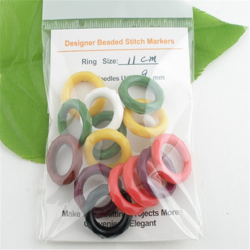 15Pcs Acrylic Knitting Stitch Markers 11 mm