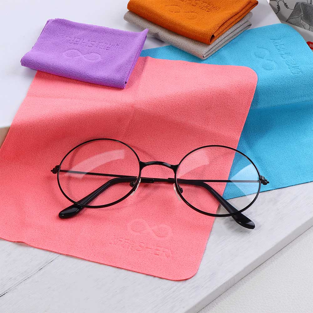 Paño de limpieza de gamuza para gafas, paño de microfibra para limpiar lentes, pantalla de teléfono, , 10 unidades por juego