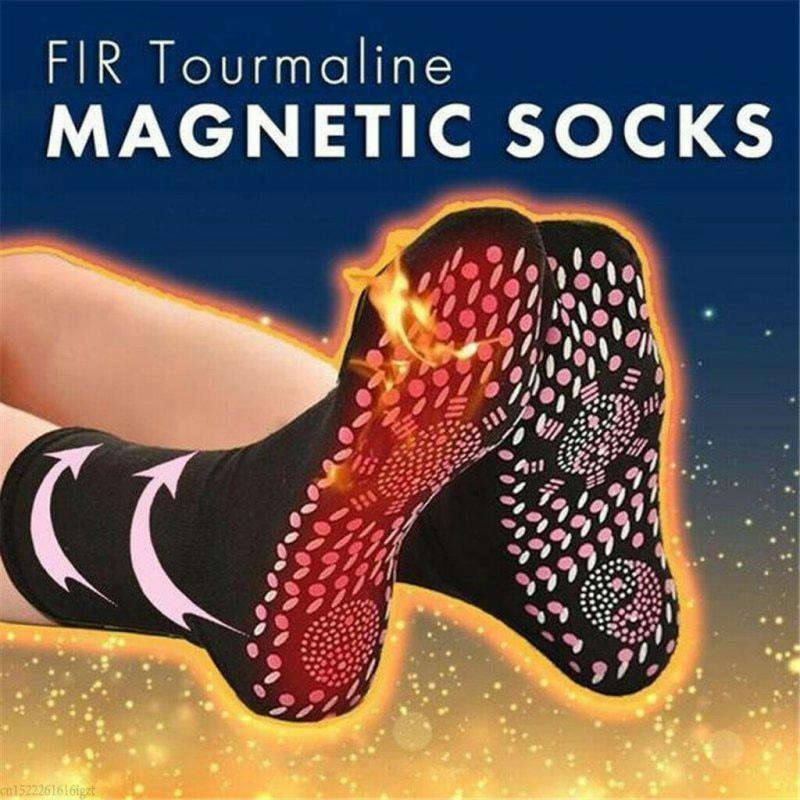 Calcetines magnéticos con autocalentamiento para hombre y mujer, medias cálidas de terapia magnética, cómodas y transpirables, para invierno