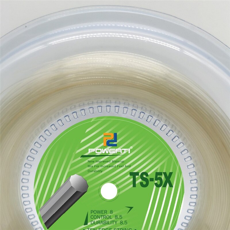Powerti 1.18Mm Tien Rand Harde Draad Tennisracket String 200M Reel Tennis String Cycloon TX-5