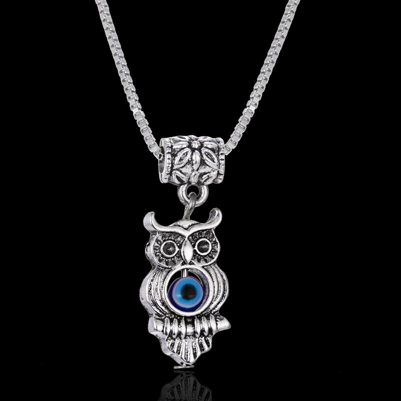 Charm gioielli turchi Evil Blue Eye Butterfly Turtle Owl Palm collana per donna uomo ciondolo catena clavicola girocollo regali gioielli: Owl
