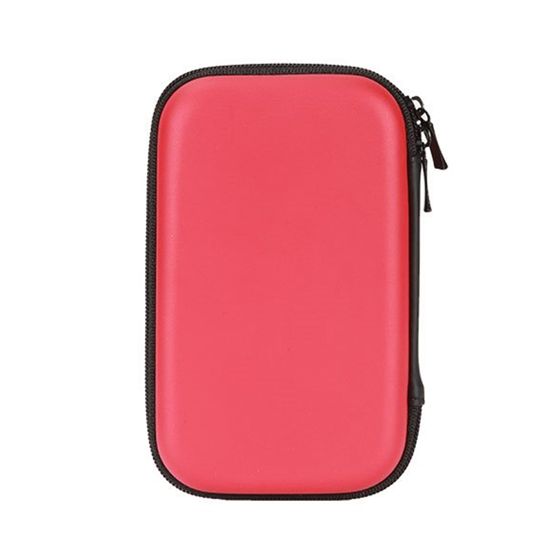 Travel Accessories Bag Data Cable Digital Storage Package Electronic Accessories Digital Gadget Devices Portable Headset Bag: Red